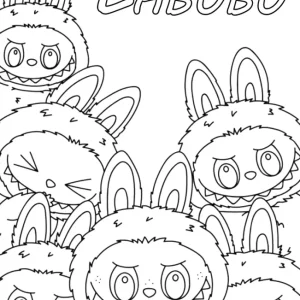 Desenho do Labubu para colorir 5