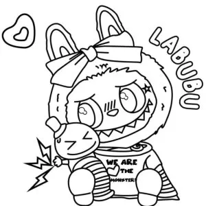 Desenho do Labubu para colorir 6
