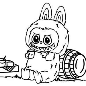 Desenho do Labubu para colorir 7