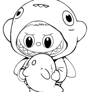 Desenho do Labubu para colorir 12