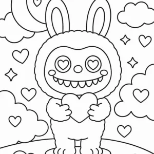 Desenho do Labubu para colorir 16