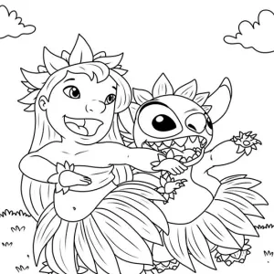 Desenho do Stitch para colorir 39