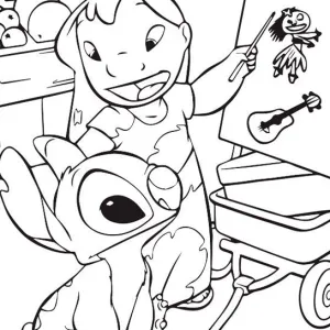 Desenho do Stitch para colorir 43