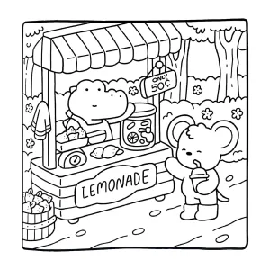 Desenho Cozy Friends para colorir 3