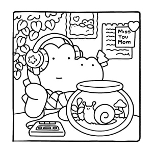 Desenho Cozy Friends para colorir 4