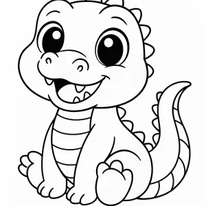 Desenho de jacaré para colorir 17
