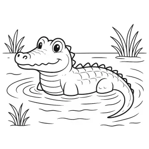 Desenho de jacaré para colorir 18