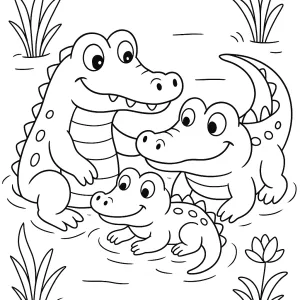 Desenho de jacaré para colorir 20