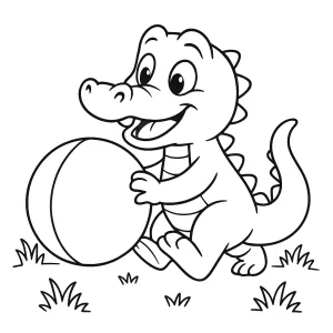 Desenho de jacaré para colorir 22
