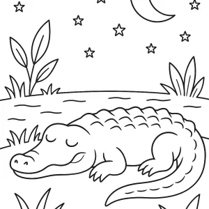 Desenho de jacaré para colorir 23