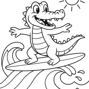 Desenho de jacaré para colorir 26