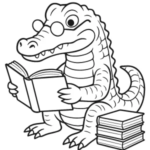 Desenho de jacaré para colorir 27