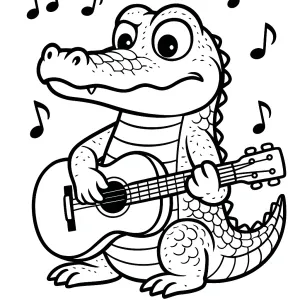 Desenho de jacaré para colorir 29