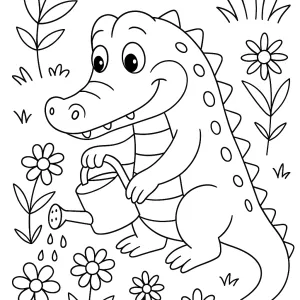 Desenho de jacaré para colorir 30