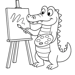 Desenho de jacaré para colorir 31