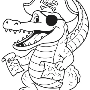 Desenho de jacaré para colorir 32