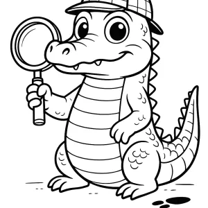 Desenho de jacaré para colorir 34