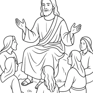 Desenho de Jesus para colorir 34