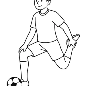 Desenho de jogador de futebol para colorir 15