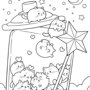 Desenho kawaii para colorir 43