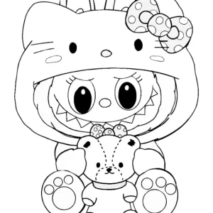 Desenho do Labubu para colorir 28
