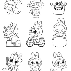 Desenho do Labubu para colorir 43