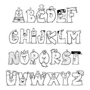 Letras do alfabeto para colorir 21