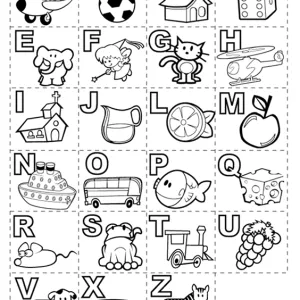 Letras do alfabeto para colorir 23