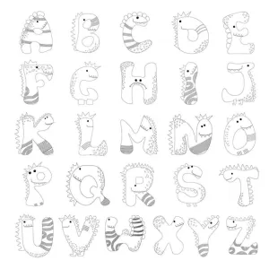Letras do alfabeto para colorir 25