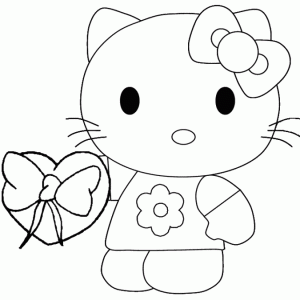 Desenho da Hello Kitty para colorir 210