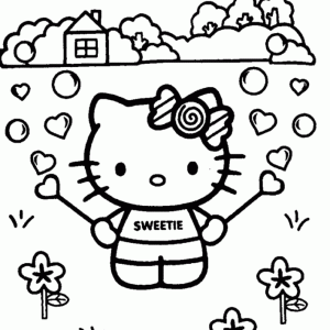 Desenho da Hello Kitty para colorir 222