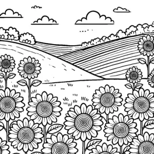 Desenho de girassol para colorir 2
