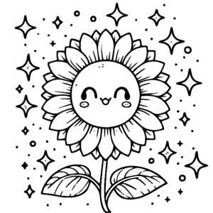 Desenho de girassol para colorir 9