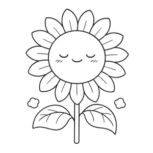Desenho de girassol para colorir 13
