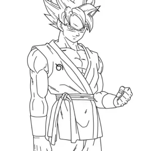 Desenho do Goku para colorir 6