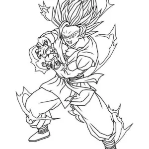 Desenho do Goku para colorir 8
