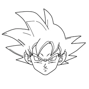 Desenho do Goku para colorir 10