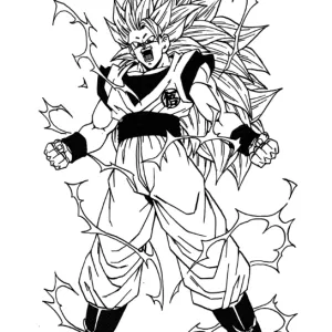 Desenho do Goku para colorir 11
