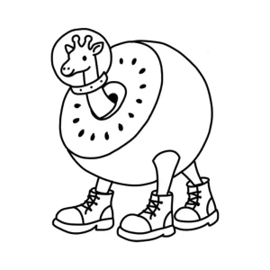 Desenho de Italian Brainrot para colorir 2