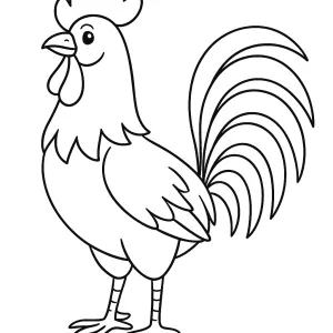 Desenho de galo para colorir 1