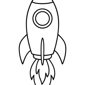 Desenho de foguete para colorir 2