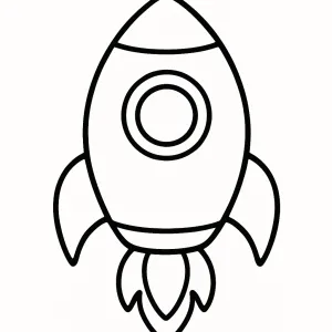 Desenho de foguete para colorir 4