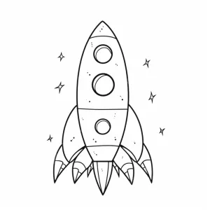 Desenho de foguete para colorir 5
