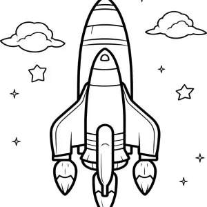 Desenho de foguete para colorir 6