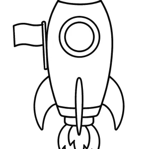 Desenho de foguete para colorir 9