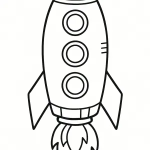 Desenho de foguete para colorir 11