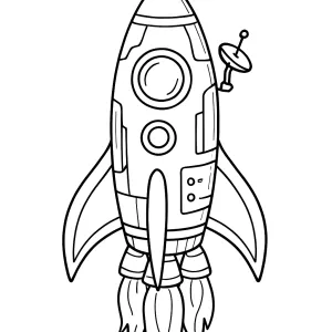 Desenho de foguete para colorir 12