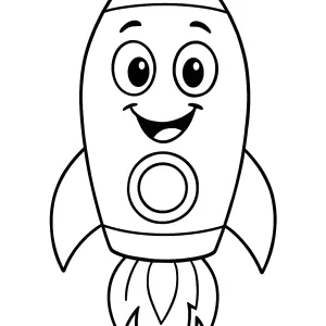 Desenho de foguete para colorir 13