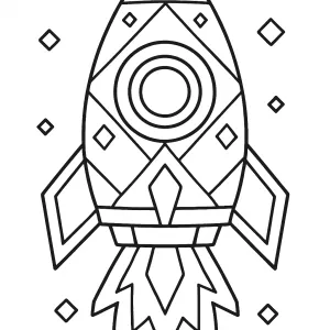 Desenho de foguete para colorir 14