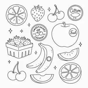 Desenho de fruta para colorir 26